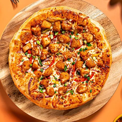 Butter Chicken Pizza - Fusion pizza at Casablanca Pizza & Donair Edmonton